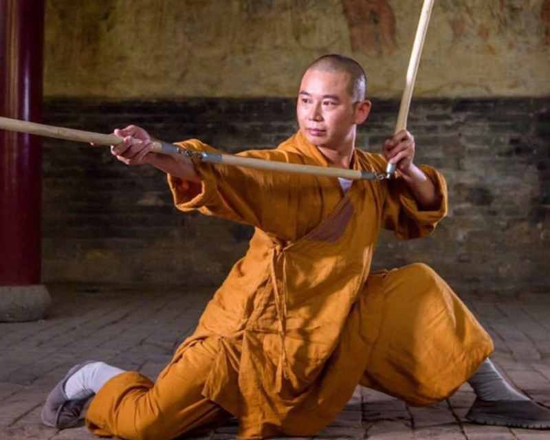 image shows Master Yan Chen, one of the masters of shaolin kung fu