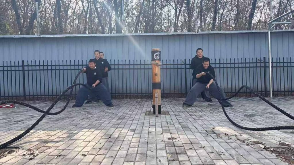 students doing horse stance