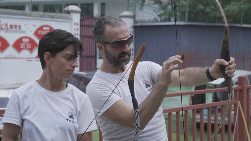 archery class during shaolin kung fu training summer camp