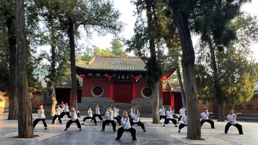 Shaolin kung fu student training in shaolin temple
