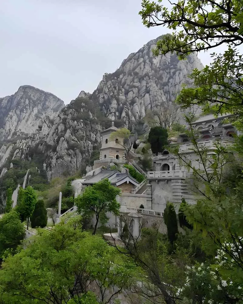 sanhuang village and the mountains shown in the image, a visitors paradise during shaolin kung fu tour